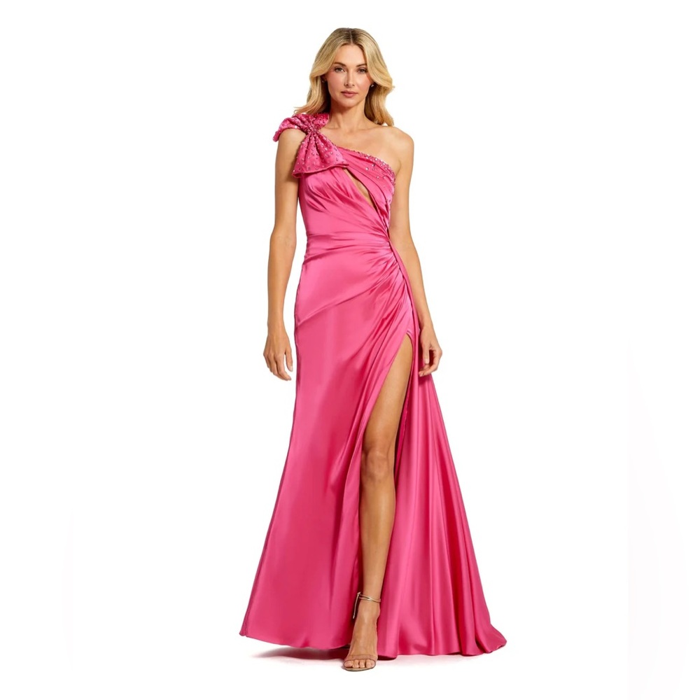Mac Duggal Embellished Bow Gown, Rose Sz 4